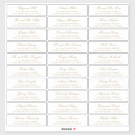 Traditionelle goldene feierliche Hochzeit Aufkleber