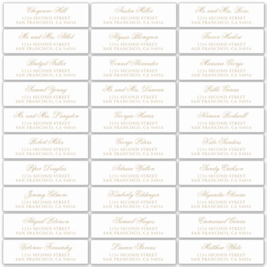 Traditionelle goldene feierliche Hochzeit Aufkleber (Vorderseite)