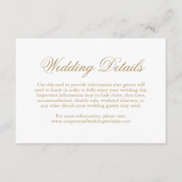 Traditionelle goldene feierliche Hochzeit Begleitkarte