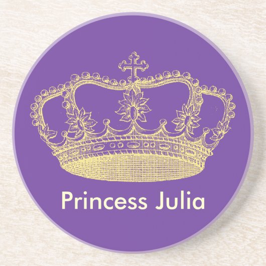 Traditionelle goldene königliche Krone Getränkeuntersetzer (Vorne)