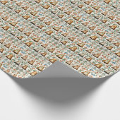 Traditionelle goldene Weihnachtsglocke Geschenkpapier (Ecke)