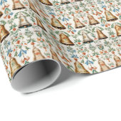 Traditionelle goldene Weihnachtsglocke Geschenkpapier (Rolleneckpunkt)