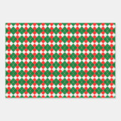 Traditionelle goldgrüne Raute kariert Geschenkpapier Set (Vorderseite)