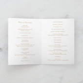 Traditionelle goldzeitlose katholische Hochzeit Programm (Innenseite)
