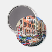 Traditionelle Gondel in Venedig Magnet (Vorderseite/Rückseite)