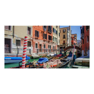 Traditionelle Gondel in Venedig Poster