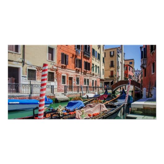 Traditionelle Gondel in Venedig Poster (Vorderseite)