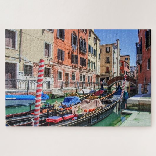 Traditionelle Gondel in Venedig Puzzle (Horizontal)