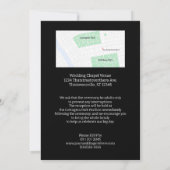 Traditionelle gotische Hochzeit in Rosa und Schäde Einladung (Rückseite)