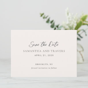 Traditionelle graue elegante Hochzeit Save The Date