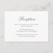 Traditionelle graue feierliche Hochzeit Begleitkarte (Vorderseite)