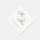 Traditionelle graue feierliche Hochzeit Serviette (Ecke)