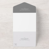 Traditionelle graue Hochzeit All In One Einladung (Außenbereich)