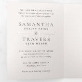 Traditionelle graue Hochzeit Dreifach Gefaltete Einladung (Innen Erste Seite)