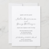 Traditionelle graue Hochzeit Einladung (Vorderseite)