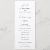 Traditionelle graue Hochzeit Programm (Vorderseite)