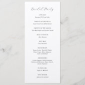 Traditionelle graue Hochzeit Programm (Rückseite)