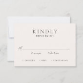 Traditionelle graue Hochzeit RSVP Karte (Vorderseite)