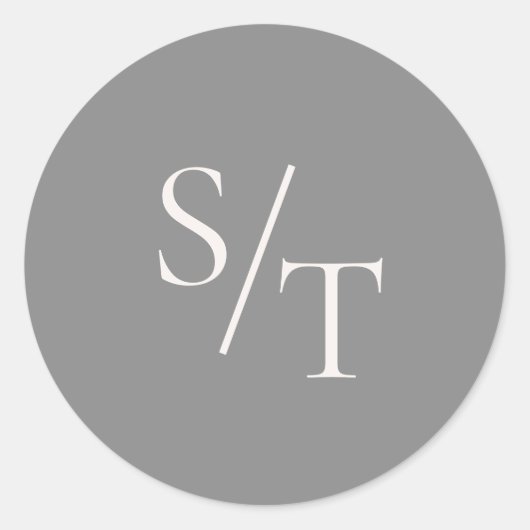 Traditionelle graue Hochzeit Runder Aufkleber (Vorderseite)