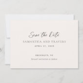 Traditionelle graue Hochzeit Save The Date (Vorderseite)