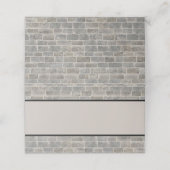 Traditionelle Gray Brick Platzkarte (Außenseite Aufgefaltet)
