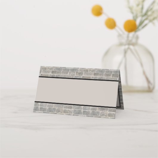 Traditionelle Gray Brick Platzkarte (Vorderseite)