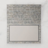 Traditionelle Gray Brick Platzkarte (Innenseite Aufgefaltet)
