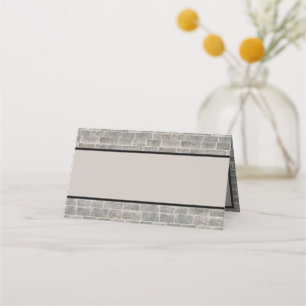 Traditionelle Gray Brick Platzkarte