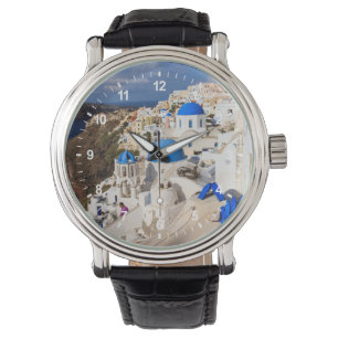 Traditionelle griechische Häuser Armbanduhr