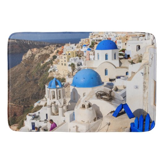 Traditionelle griechische Häuser Badematte (Vorderseite)