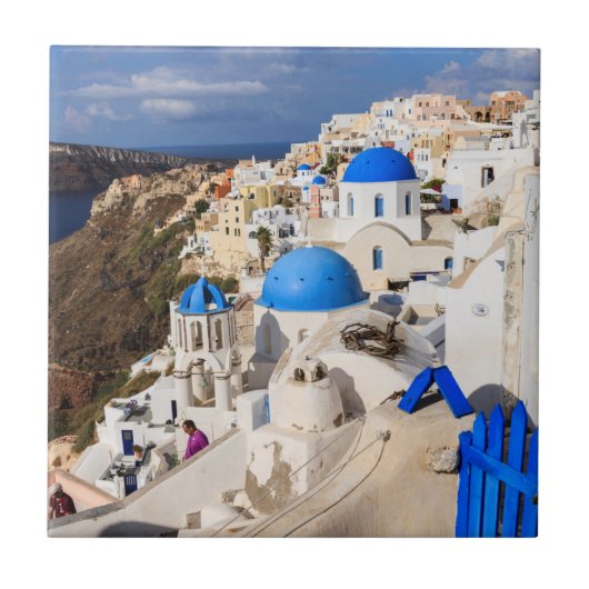 Traditionelle griechische Häuser Fliese (Vorderseite)