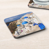 Traditionelle griechische Häuser Getränkeuntersetzer (Linke Seite)