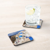 Traditionelle griechische Häuser Getränkeuntersetzer (Rechte Seite)