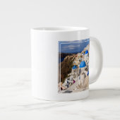 Traditionelle griechische Häuser Jumbo-Tasse (Vorderseite Rechts)