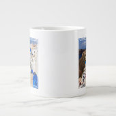 Traditionelle griechische Häuser Jumbo-Tasse (Vorderseite)