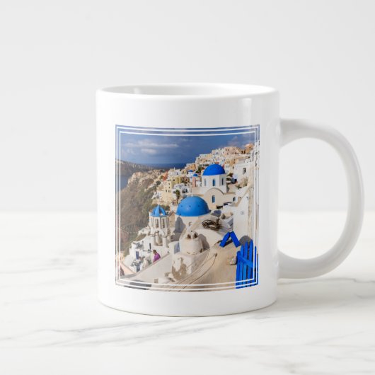Traditionelle griechische Häuser Jumbo-Tasse (Rechts)