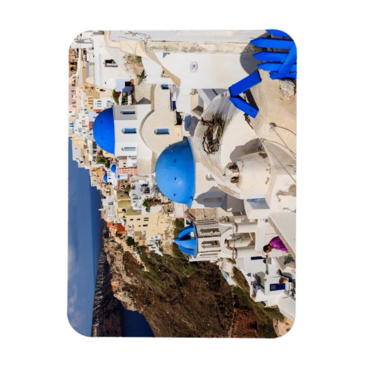 Traditionelle griechische Häuser Magnet (Vertikal)