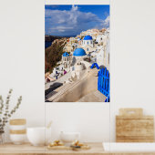 Traditionelle griechische Häuser Poster (Küche)