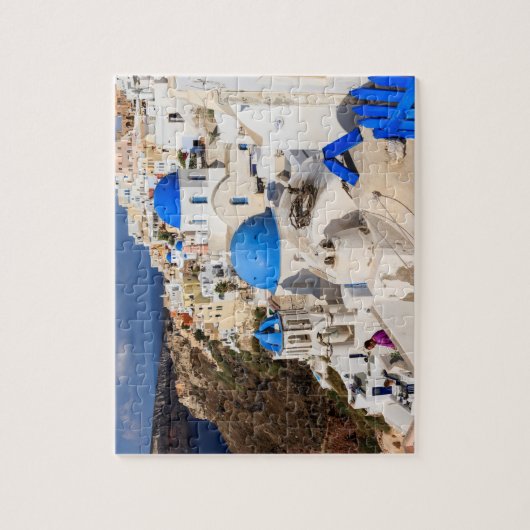 Traditionelle griechische Häuser Puzzle (Vertikal)