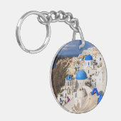 Traditionelle griechische Häuser Schlüsselanhänger (Vorderseite links)