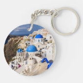 Traditionelle griechische Häuser Schlüsselanhänger (Rückseite)