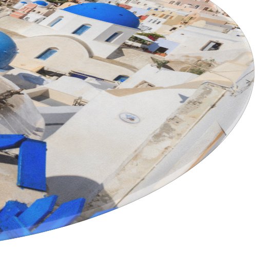 Traditionelle griechische Häuser Schneidebrett (Ecke)