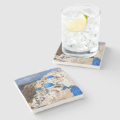 Traditionelle griechische Häuser Steinuntersetzer (Seitenansicht)