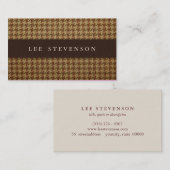 Traditionelle Hahnentrittmuster-Visitenkarte Visitenkarte (Vorne/Hinten)