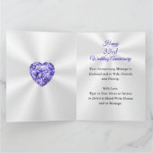Traditionelle Happy 33. Wedding Anniversary Card Karte (Innenseite)