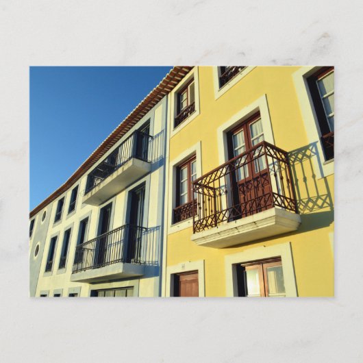 Traditionelle Häuser: Angra do Heroismo, Azoren Postkarte (Vorderseite)