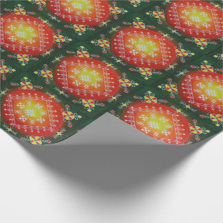 Traditionelle heidnische Volkskunst mit Symbolen Geschenkpapier