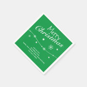 Traditionelle - helle grüne Weihnachtsmänner Napki Serviette (Ecke)