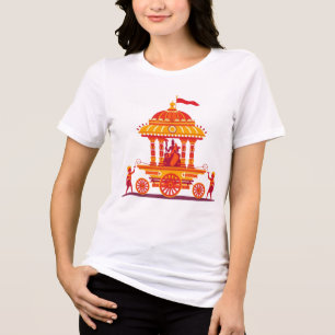 Traditionelle hinduistische Rath Yatra Chariot-Ill Tri-Blend Shirt