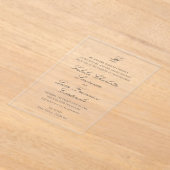 Traditionelle Hochzeit Acryleinladungen (Ablage )